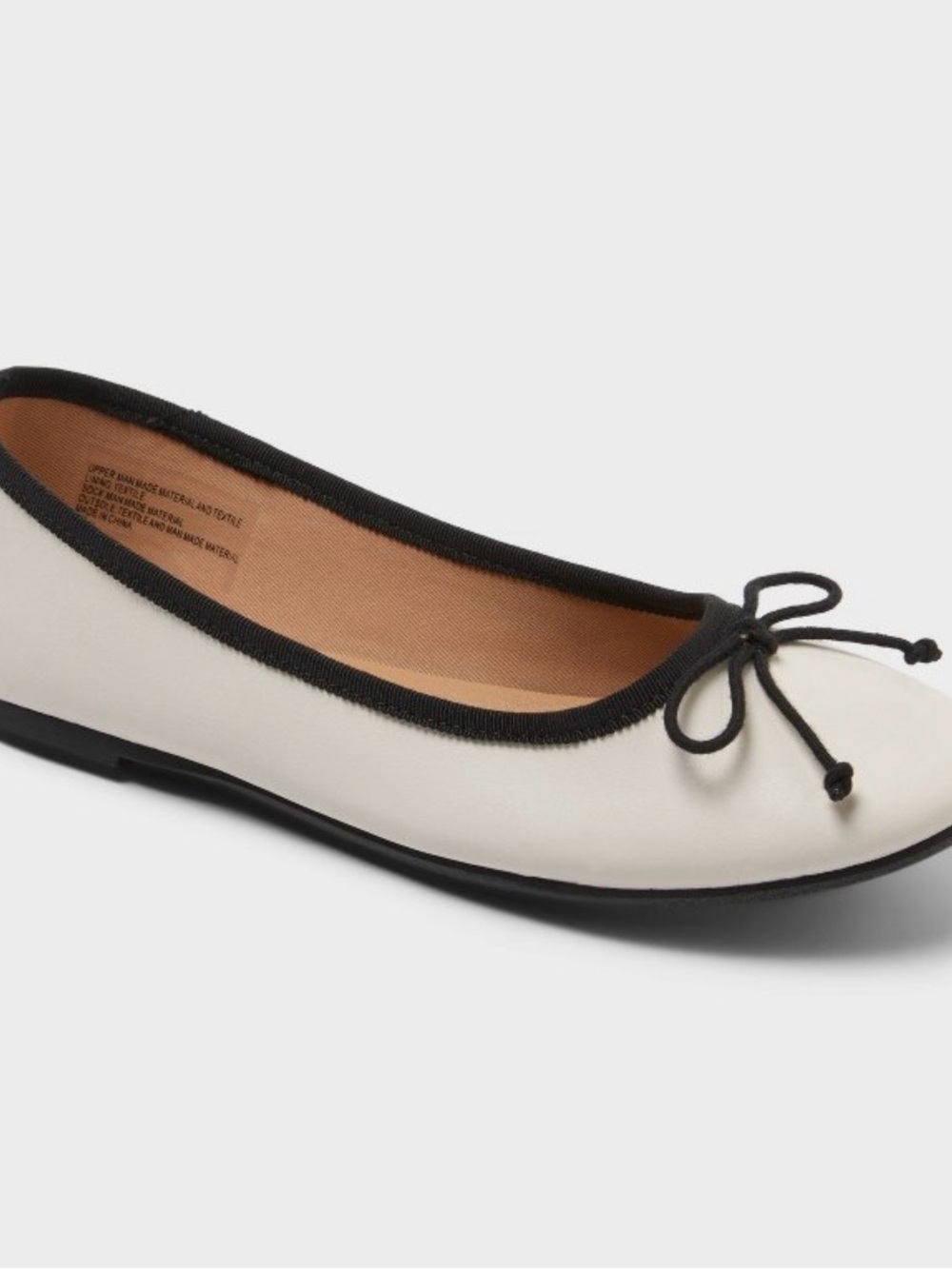 Women’s Ruthie Ballet Flats - A New Day Cream Size 6